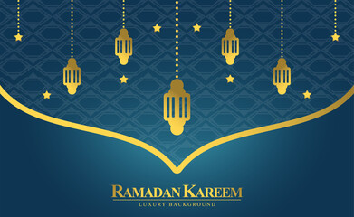 Beautiful ramadan kareem design with mandala background