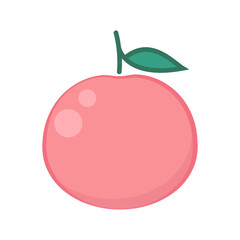 Peach vector. Peach heart vector. Peach on white background. Peach logo design.