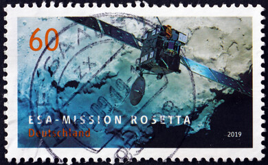 Postage stamp Germany 2019 mission Rosetta