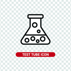 Vector image. Icon of a test tube.