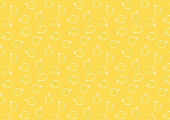Lemon vector. Lemon pattern wallpaper. Lemon doodle vector.