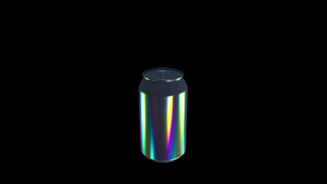 3d rendering falling soda or cola metal can.