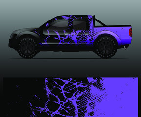 Naklejka premium Truck decal graphic wrap vector, abstract background