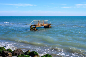 Passerelle en mer