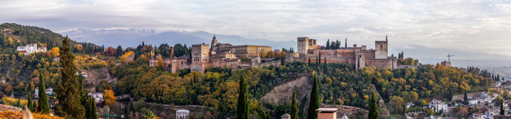 Fototapeta na wymiar Panorama of the Alhambra, Granada, Spain