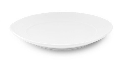 empty plate isolated on white background.