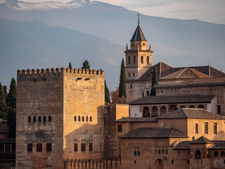 Fototapeta premium detail view of a part of the Alhambra in Granada, Spain