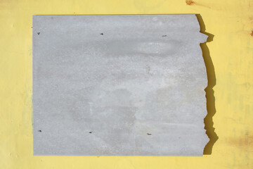 Banner of background of old dirty yellow wall with gray tiles put for text