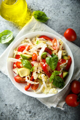 Chinese cabbage salad with avocado