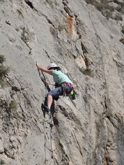 Obraz premium Escalade sur rocher