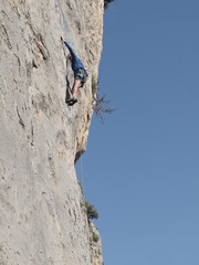 Escalade sur rocher