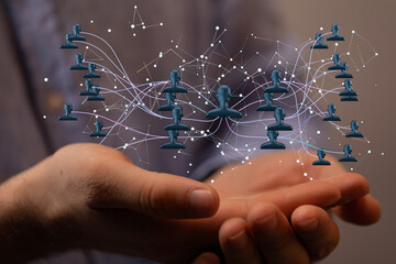 hierarchy connection team group digital