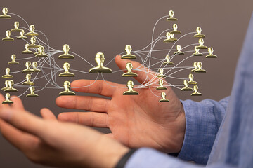 hierarchy connection team group digital