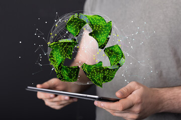 eco Concept of recycling - 3d rendering ecology