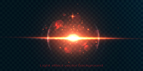 Magic light, bright glow. Vector 10 eps