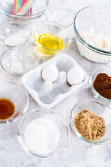 Unicorn rainbow chocolate cupcake