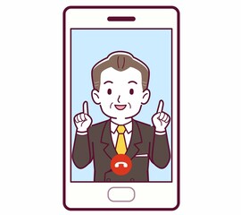 リモートで話す人