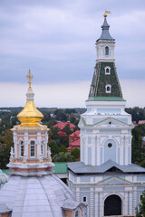 Obraz premium SERGIEV POSAD, RUSSIA - September 12, 2020: View to the Holy Trinity Saint Sergius Lavra from the top of Bell Tower