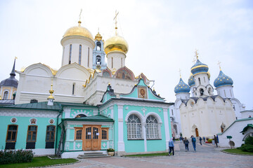 Fototapeta na wymiar SERGIEV POSAD, RUSSIA - September 12, 2020: The Holy Trinity Saint Sergius Lavra
