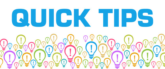 Quick Tips Colorful Bulbs With Text 