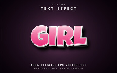 Pink girl text effects
