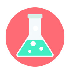 Conical Flask Colored Vector Icon