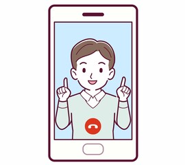 リモートで話す人