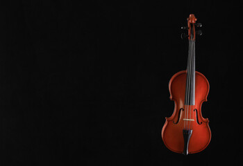 Fototapeta na wymiar violin isolated on black background