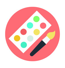 Painting Colored Vector Icon