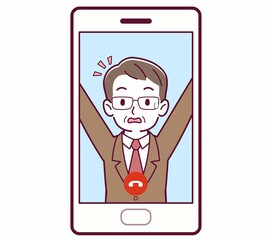 リモートで話す人