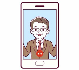 リモートで話す人