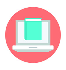 E Learning Colored Vector Icon