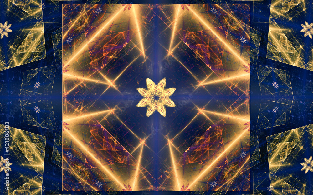 Fototapete abstract illustration background image patterns in the form of lines and geometric shapes intersecti