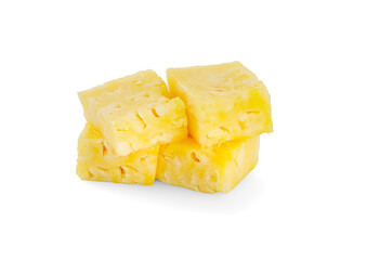 Pineapple slices isolated on white background