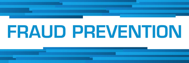 Fraud Prevention Blue Lines Horizontal Text Between 