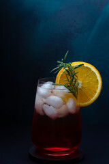 Aperol Spritz coctail with slice og orange