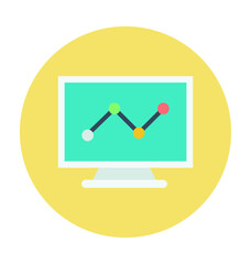 Graph Colored Vector Icon 