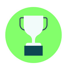 Trophy Colored Vector Icon 