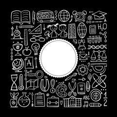 Back to School. Icons set. Art Background for your design