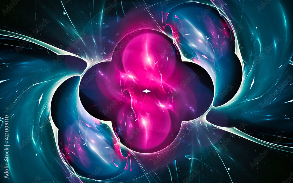 Fototapete digital generated image in the form of abstract geometric shapes of various shades and colors for us