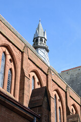 Fototapeta premium Ornate Wooden Cupola on Roof of Church seen from Below