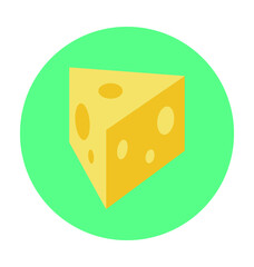 Cheese Colored Vector Icon
