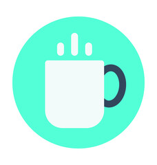 Tea Mug Colored Vector Icon