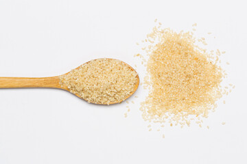 Sesame seeds in spoon