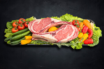 Fresh and raw meat. Whole piece of red meat ready to cook on the grill or BBQ