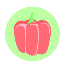 Bell Pepper Colored Vector Icon