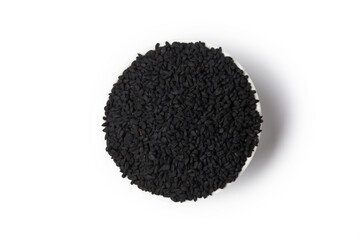 Black cumin on black background
