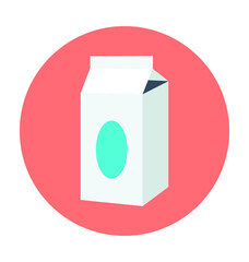 Milk Container Colored Vector Icon