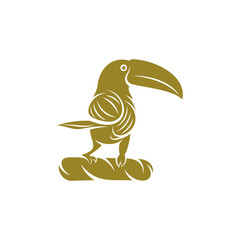 Toucan bird design vector illustration, Creative Toucan bird logo design concept template, symbols icons