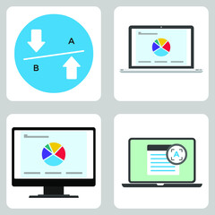 Vector illustration Set for Choosing Option, Chart, Character Recognition EPS10
